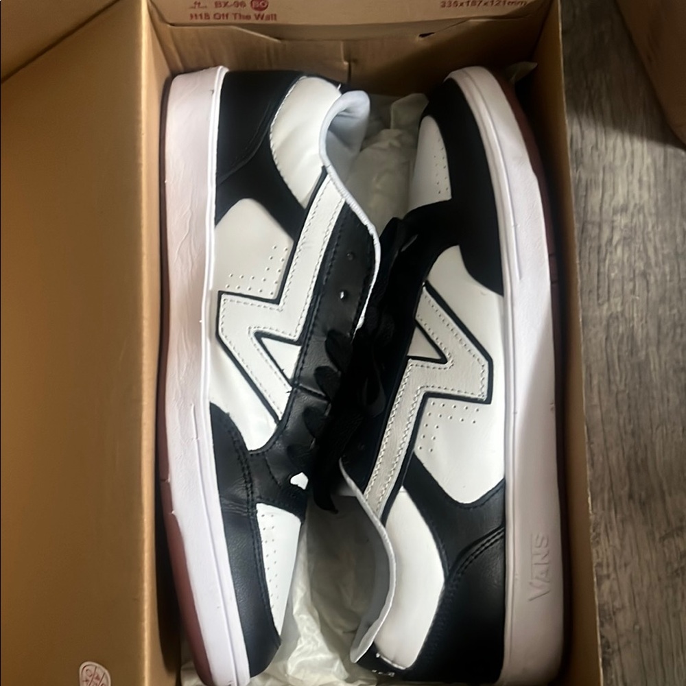 Vans Black and White Low-Top Sneakers